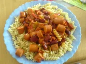 einfaches Wurstgulsch - Rezept