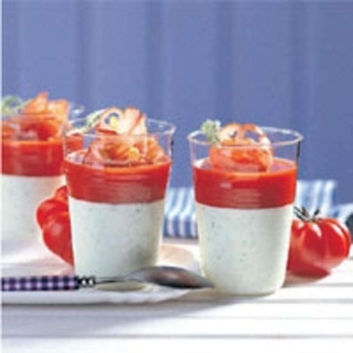 Tomatensüppchen mit Basilikum Joghurt - Rezept