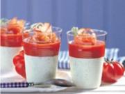 Tomatensüppchen mit Basilikum Joghurt - Rezept