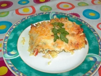 AUFLAUF: PIKANTER REISAUFLAUF MIT SCHINKEN - Rezept - Bild Nr. 2