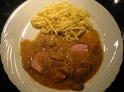 Kalbsbraten an Pommery-Senf-Sauce - Rezept