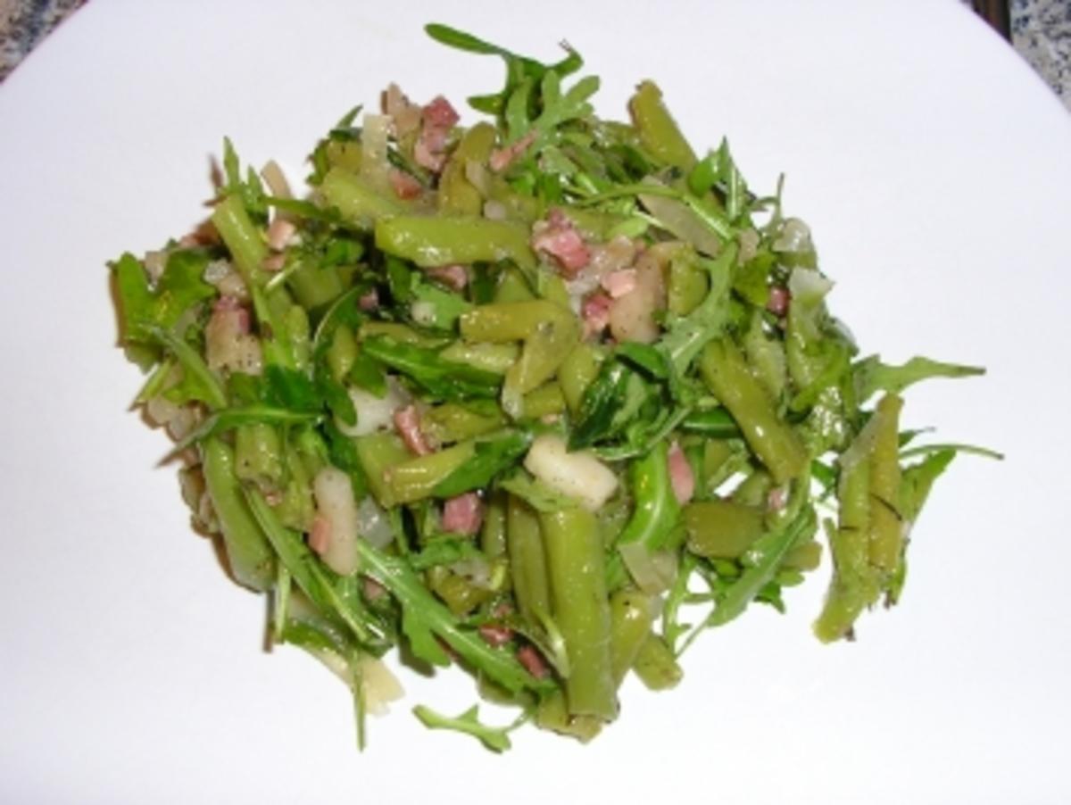 Bohnensalat mit Birnen und Speck - Rezept