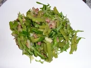 Bohnensalat mit Birnen und Speck - Rezept