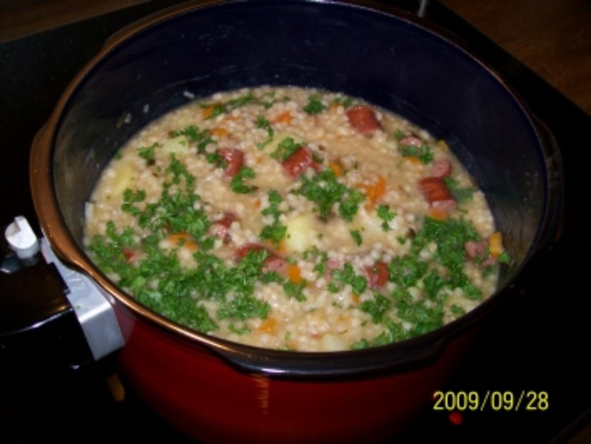 Graupensuppe aus dem Schnellkochtopf