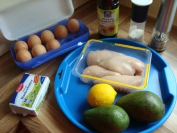 Vorspeise - Hähnchen Brustfilet mit Avocado und Kräuter-Mayonaise - Rezept - Bild Nr. 2