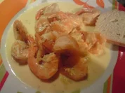 Scampi in Knofisahnesoße - Rezept