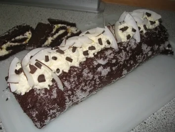 Rezept: Karibische Schoko-Kokos-Rolle Bild Nr. 8 Karibische Schoko-Kokos-Rolle - Rezept - Bild Nr. 8