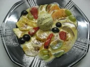 Überbackener FRÜCHTETELLER mit Prosecco - Sabajone  &  Pistazieneiscreme - Rezept