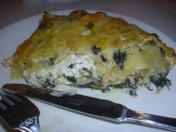 Rezept: Spinat-Lachs-Schafskäse-Lasagne Bild Nr. 5 Spinat-Lachs-Schafskäse-Lasagne - Rezept - Bild Nr. 5