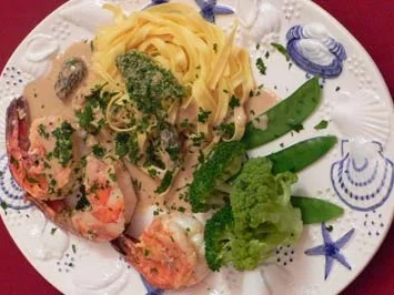 Hummerkrabben in Champagner-Morchelrahm mit Bandnudeln - Rezept