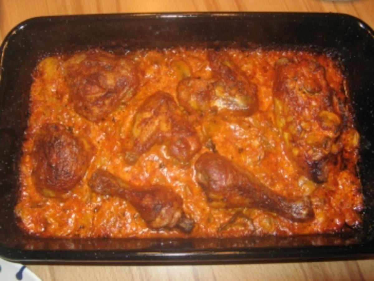 Hähnchen in Tomaten-Sahnesauce - Rezept - kochbar.de