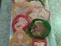 Paprikaringe gefüllt - Rezept