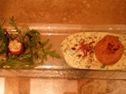 Rezept: Käsesoufflee mit Serrano-Rucola-Soße Käsesoufflee mit Serrano-Rucola-Soße - Rezept