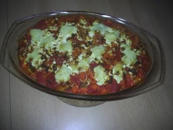 Rezept: Auflauf - Nudelauflauf mit Tomatensoße Bild Nr. 3 Auflauf - Nudelauflauf mit Tomatensoße - Rezept - Bild Nr. 3