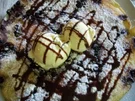 Blaubeerpfannkuchen mit Vanilleeis - Rezept