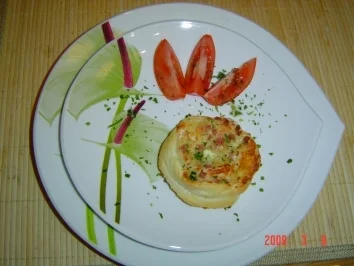 Blätterteigschnecken mit Schinken-Käsefüllung - Rezept