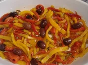 Salat von gerösteten Paprika - Rezept