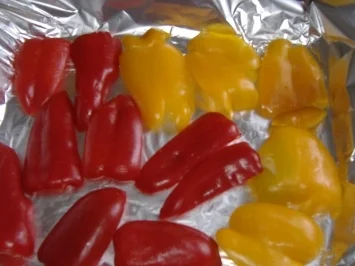 Rezept: Salat von gerösteten Paprika Salat von gerösteten Paprika - Rezept