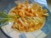 Naturschnitzel mit Bärlauch - Käse - Kruste und Paprika - Paperoni - Nudeln - Rezept