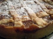 Kuchen: Apfel-Nußkuchen mit Mürbteiggitter - Rezept