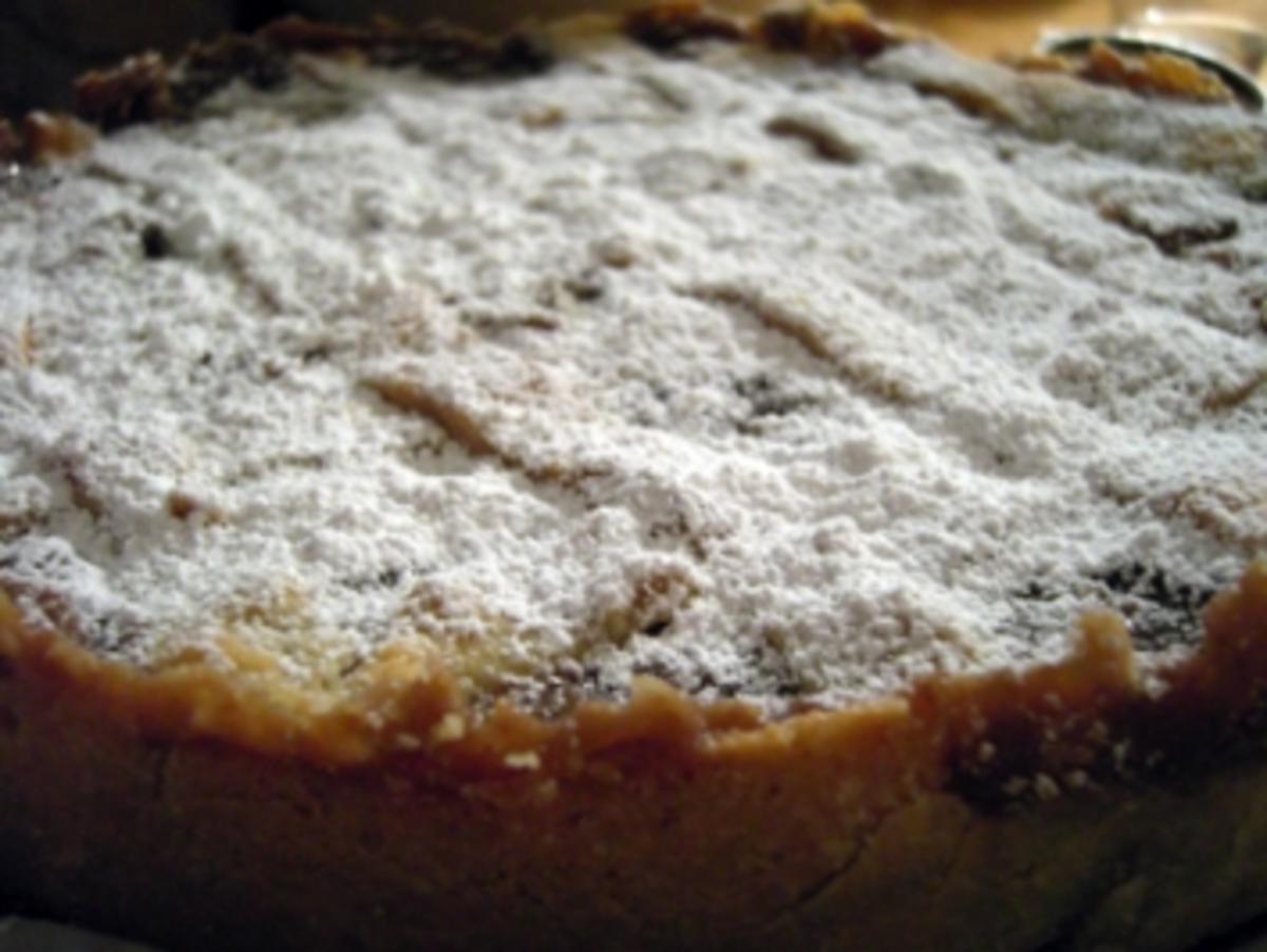 Kuchen: Apfel-Nußkuchen mit Mürbteiggitter - Rezept