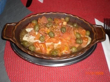 Fischfilet gebacken mit Tomaten...(griechisch) - Rezept - Bild Nr. 3