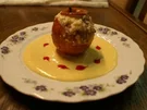 Bratapfel auf Vanillesauce - Rezept