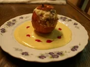 Bratapfel auf Vanillesauce - Rezept