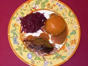 Ente a l´Orange mit Rotweinrotkohl und Knödeln - Rezept
