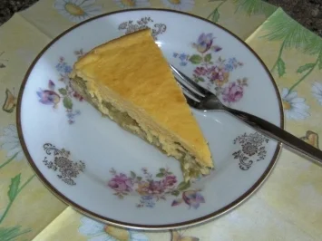 Rhabarberkuchen mit Eierschecke - Rezept