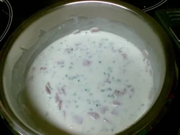 Grüne Tagliatelle mit Käse-Rahm-Sosse - Rezept - Bild Nr. 3