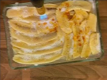 Rezept: Karamellisierter Milchreis mit Banane und Rum Karamellisierter Milchreis mit Banane und Rum - Rezept