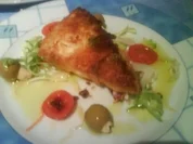 Schafskäse im Parmesanmantel mit Tomaten.. - Rezept