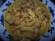 Hänchenstreifen  in Kokos-Parmesansoße - Rezept