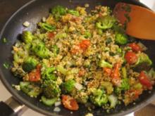 Hirse mit Tomaten, Spinat und Broccoli als Salat oder in der Pfanne - Rezept