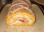 Backwaren: BISQUIT-FRUCHT-ROLLE - Rezept