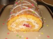 Backwaren: BISQUIT-FRUCHT-ROLLE - Rezept