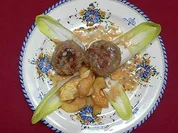 Gefüllte Kalbsfrikadellen mit Steinpilz-Zabaione - Rezept