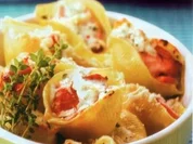 erster gang conchiglioni mit ricotta und lachs - Rezept