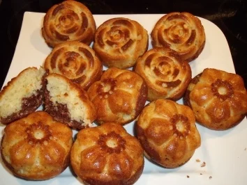 schwarz-weiße Kokosmuffins - Rezept