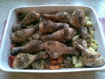 Hähnchenschenkel á la Provence - Rezept