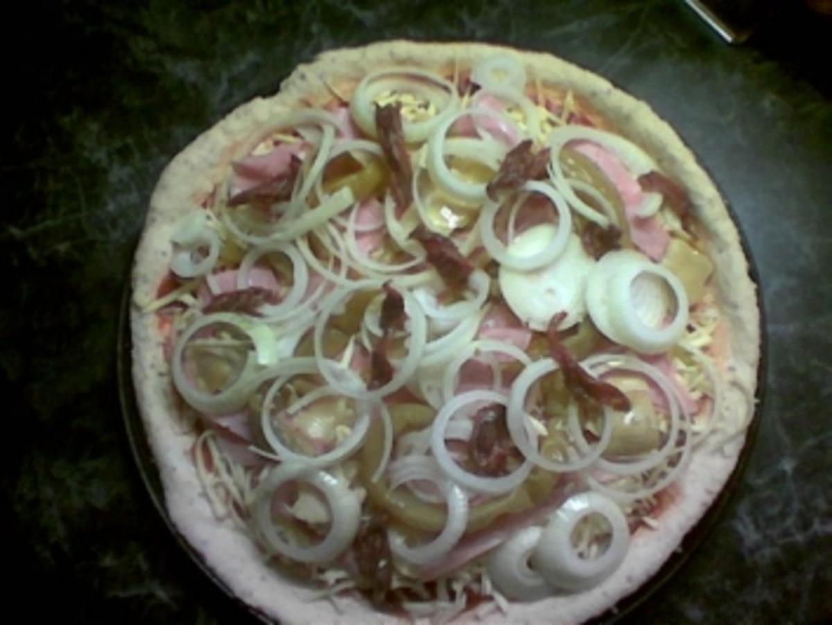 Selbstgemachte Pizza ( nach langer Suche zur Perfektion) - Rezept