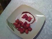Balsamico-Erdbeeren auf Mascarponecreme-Spiegel - Rezept