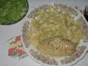 Hauptgericht: Hähnchenbrustfilet an Rahmsoße - Rezept