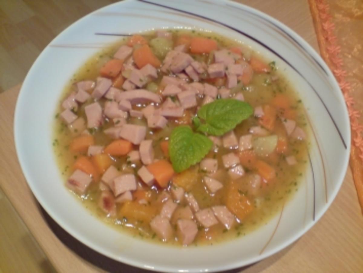 Bilder für Kartoffel-Möhrensuppe mit Fleischwurst - Rezept