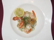 Mediterraner Fischsalat mit Basilikum-Nage - Rezept