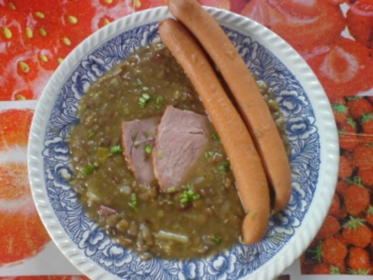 Linsentopf mit Kaßler - Rezept