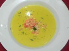 Salzgurken-Cremesuppe mit Flusskrebsen - Rezept