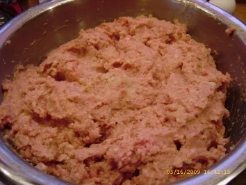 Hackbraten im Bacon - Mantel mit Ofenkartoffeln - Rezept