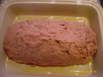 Hackbraten im Bacon - Mantel mit Ofenkartoffeln - Rezept